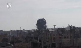مشاهد غارات الطيران الحربي وصواريخ الفيل على أحياء درعا البلد اليوم
تصوير نبأ