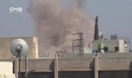 القصف العنيف من قبل الطيران الحربي على مدينة داعل بريف درعا