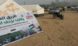 #مباشر جولة في مخيم العودة شرق مدينة غزة ضمن التحضيرات لـ #مسيرة_العودة_الكبرة المستمرة غدا الجمعة