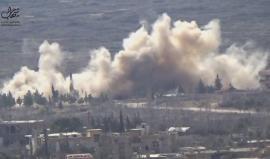 #شاهد | غارات اليوم على على بيت جن في ريف دمشق الغربي .