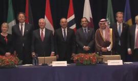 وزيرا خارجية #قطر والسعودية يظهران جنبا إلى جنب في اجتماع خاص بالأزمة السورية على هامش أعمال الجمعية العامة للأمم المتحدة