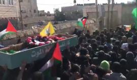 #شاهد من تشييع جثمان الشهيد باسل إبراهيم بعد صلاة ظهر اليوم من بلدة عناتا شمال القدس المحتلة