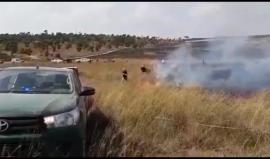 #شاهد تجدد اشتعال الحرائق في الأرحاش ومستوطنات محيطة بقطاع غزة بفعل الطائرات حارقة يطلقها شبان .