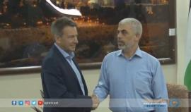 رئيس الصليب الأحمر يلتقي السنوار ويتفقد أوضاع #غزة الإنسانية تقرير: محمد الداهودي