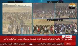 #مباشر| الآلاف يشاركون في مسيرة العودة على طول حدود قطاع #غزة