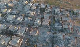 تصوير جوي يرصد الدمار في بلدة الليرمون شمال حلب