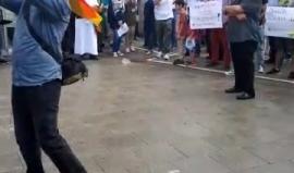 #شاهد #مباشر مظاهرة في مدينة فرانكفورت الألمانية تضامنا مع المسجد الأقصى والقدس #إلا_الأقصى