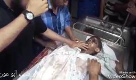 #صور جثماني الشهيدين أحمد منصور حسان (35 عامًا) ونجله لؤي (13 عامًا) ارتقيا إثر انفجار قرب برج الشفاء غرب مدينة غزة صباح اليوم .