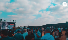 مشاركة الجماهير الفلسطينية في مهرجان "سيف القـ ـدس لم يُغمد" بمخيم ملكة شرق غزة