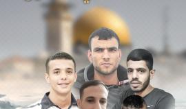 5 شهداء في لوحة من دم ورصاص في فلسطين