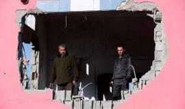 آثار الدمار بعد تفجير قوات الاحتـلال منزل الأســـــــيــــــر عمر جرادات في بلدة السيلة الحارثية غرب جنين