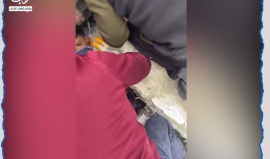 لحظات عصيبة.. لحظة انقاذ طفل من تحت الأنقاض في مدينة الإسكندرونة التركية