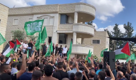 تشييع جثمان الشهيد "ديار عمري" الذي أعدمه مستوطن إسرائيلي في بلدة صندلة بالداخل المحتل