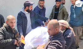 تشييع جثمان المواطن هاشل مبارك سلمان مبارك (58 عاما) الذي ارتقى إثر قصف "إسرائيلي" قرب منزله شمال غرب مدينة غزة