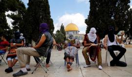 مرابطون داخل باحات المسجد الأقصى المبارك - أرشيفية -