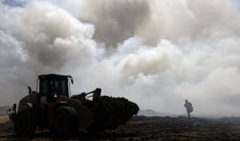 مكتب النفايات المؤقت بمدينة غزة