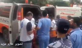 #شاهد تواصل وصول الإصابات إلى مستشفى ابويوسف النجار جنوب القطاع اثر استمرار اعتداءات قوات الاحتلال على المتظاهرين على طول السياج الفاصل الشرقي لقطاع غزة .