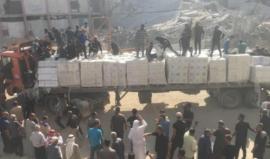 شاحنات المساعدات بغزة