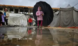 غرق خيام النازحين بغزة