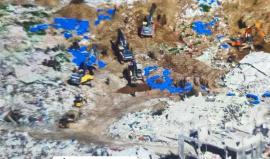 صورة التقطتها "مسيّرة" تابعة للاحتلال تُظهر نبش مقبرة الشجاعية بغزة