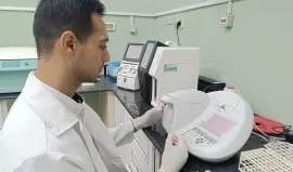 أحد مختبرات وزارة الصحة بغزة