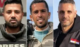 الصحفيون الثلاثة الذين استشهدوا بقصف إسرائيلي على منطقة نتساريم جنوبي مدينة غزة
