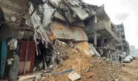 منزل تعرض للقصف من الاحتلال