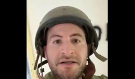 الممثل "الاسرائيلي" غاي هوشمان أثناء مشاركته فى الإبادة