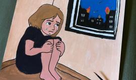 الطفلة مسك الخضري.. استخرجت الألوان من تحت أنقاض منزلها لترسم وجع غزة