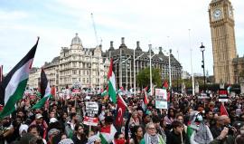 مظاهرة داعمة لفلسطين في لندن