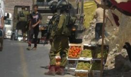 الاحتلال يزيل بسطات تجارية