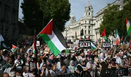 مظاهرة حاشدة في برلين تضامنًا مع غزة