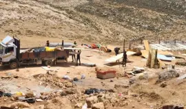 11 عائلة بدوية تُجبر على تفكيك خيامها بسبب اعتداءات المستوطنين