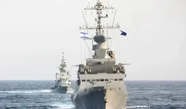 سفن حربية إسرائيلية ضمن تدريبات سابقة في البحر الأحمر