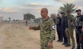 عناصر الميليشيات العميلة مع الاحتلال في رفح جنوب قطاع غزة