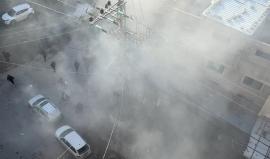 قصف مركبة الشرطة بالنصيرات عصر اليوم