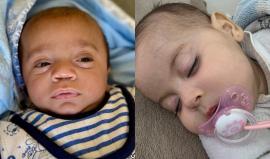 الرضيعة سناء عزّ الدين النمنم، والرضيع علاء أبو طه.