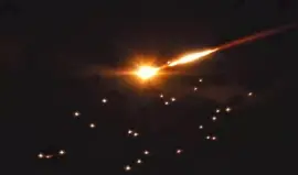 صاروخ انشطاري إيراني يستهدف كيان الاحتلال (صورة أرشيفية)