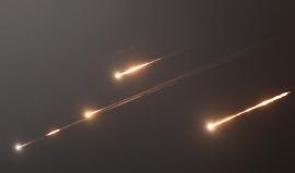 عبور صواريخ إيرانية في سماء فلسطين المحتلة