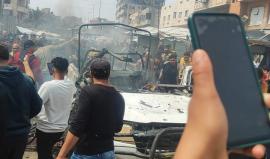 شهداء وإصابات باستهداف الاحتلال مركبة شرطة بمدينة غزة