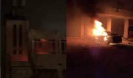 مستوطنون يحرقون منزلًا ومركبة في ترمسعيا شمال شرق رام الله