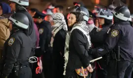 اعتقالات تطال نحو 50 متظاهرًا في نيويورك خلال تظاهرة مؤيدة لفلسطين