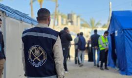 الشرطة تؤمن انتخابات بلدية دير البلح وسط قطاع غزة