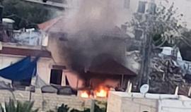 الاحتلال يحرق منزلا في جنين