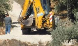 الاحتلال يجرف أراضي ويقتلع أشجار زيتون