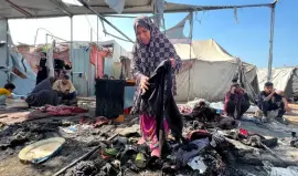 استهداف خيام النازحين بغزة - أرشيف