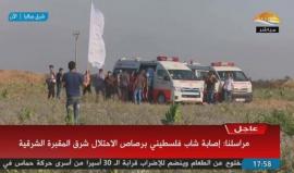 #شاهد #مباشر قوات الاحتلال تطلق النار والغاز على متظاهرين قرب السياج الفاصل في عدة مناطق شرق قطاع غزة رفضا للحصار .