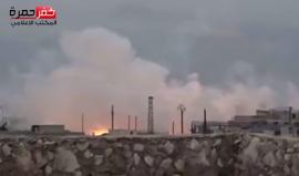 مشاهد من القصف بقنابل النابالم الحارق على مدينة كفرحمرة بريف #حلب الشمالي
تصوير : ابو عمرو الحلبي