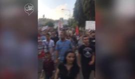 #شاهد مظاهرة في مدينة حيفا المحتلة دعما لغزة ورفضا لجرائم الاحتلال