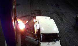 حريق مفتعل في احدى محطات الوقود الروسية !